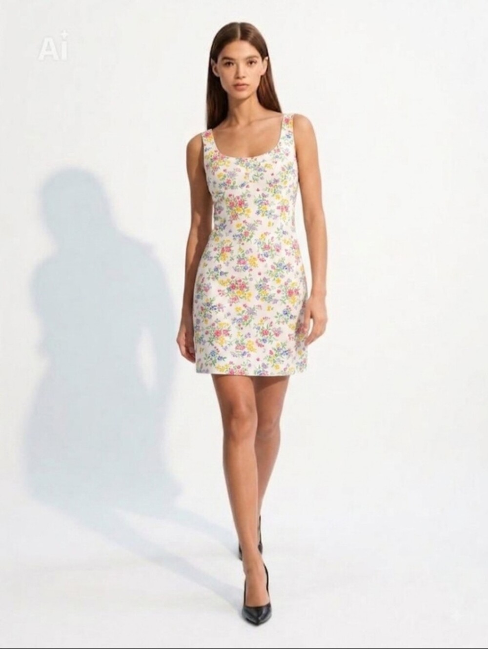 Vintage Blushe By Spiegel Women Floral Midi Dress Made in USA